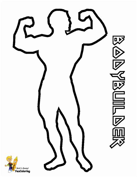 Muscle Man Coloring Pages Coloring Home