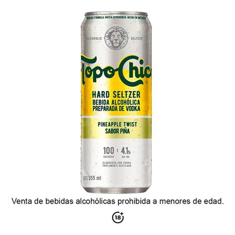 Bebida Alcohólica Preparada Topo Chico Hard Seltzer Piña 355 Ml Walmart