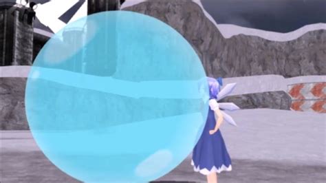 Mmd Bubblegum Floating Animation Cirno Snow Gum Blow Float