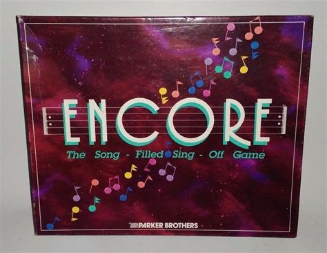 Encore Vintage Singing Board Game Parker Brothers 1989 Ebay Bored