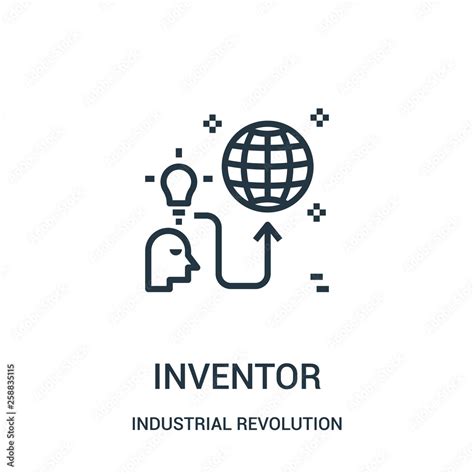 inventor icon vector from industrial revolution collection. Thin line ...