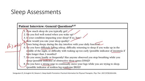 Sleep Health 5 Sleep Assessment And Interventions YouTube