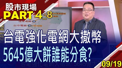 【台電10年砸5645億強化電網台股電力公司大商機 法人籌碼進駐播種專家點出這六檔長抱不用怕】20220919第48段股市現場鄭