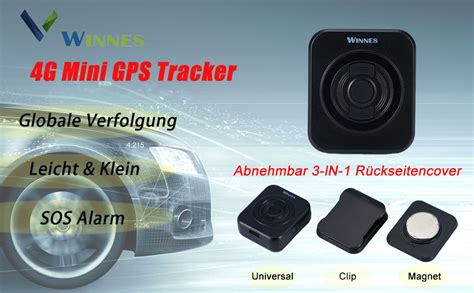 Winnes S1 GPS Tracker 4G Mini GPS Tracker Mit SIM Karte Und