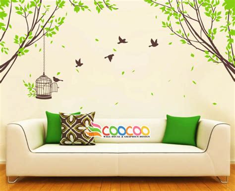 Tree Wall Decal Branches Birds Nursery Vinyl Wall Sticker Tree Etsy