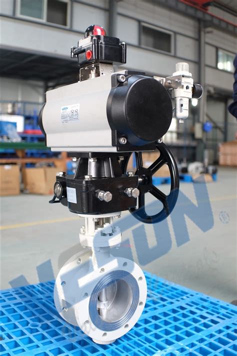 Pneumatic Actuator Operated Butterfly Valve Flanged Type Double Acting