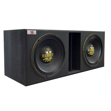 Caixa 2 Woofer De 12 Hammer 700 Corneteira Hinor MadeiraMadeira