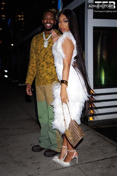 Megan Thee Stallion Sexy Seen Flaunting Her Hot Cleavage At Stk For The Snl After Party In New