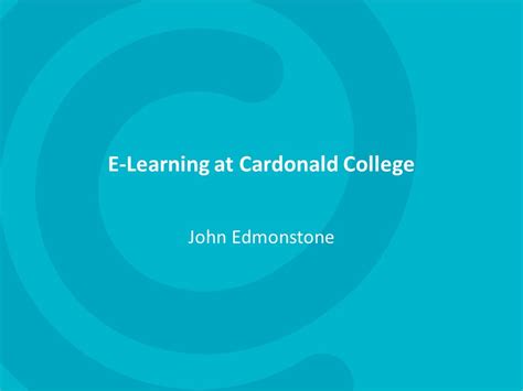 E Learning At Cardonald College Ppt Download