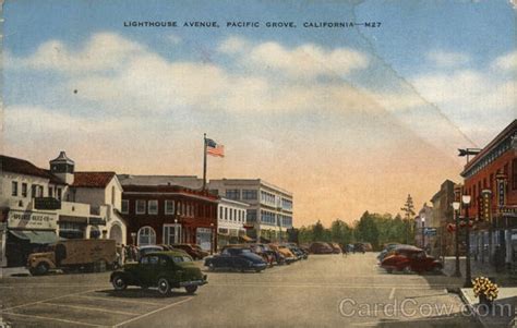 Lighthouse Avenue, Pacific Grove California Postcard