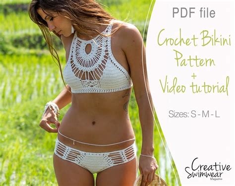 Crochet Bikini Pdf Pattern Tutorial How To Make Crochet Etsy