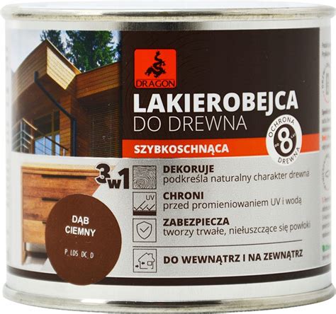 Lakierobejca do drewna Dragon 200ml DĄB CIEMNY 10659037135 Allegro pl