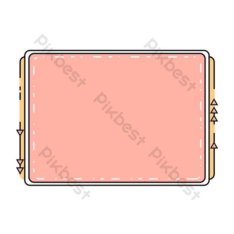 Memphis Border E Commerce Simple Cute Cartoon Border Box Dialog Png