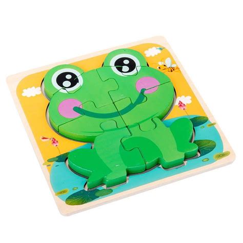 Puzzles Toys for Kids for Age 2-5, Vibrant Wooden Animals Kids ...