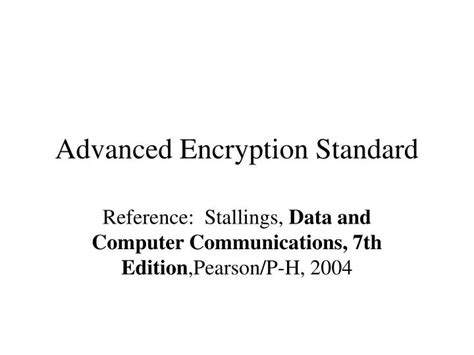 PPT - Advanced Encryption Standard PowerPoint Presentation, free ... 