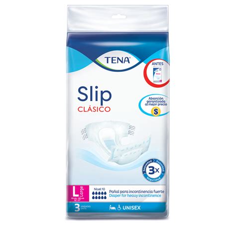 Droguería La Economía pañales tena slip clasico talla l x 3 unidades