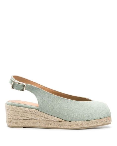 Castañer Canvas Dosalia Slingback Wedge Espadrilles In Green Lyst