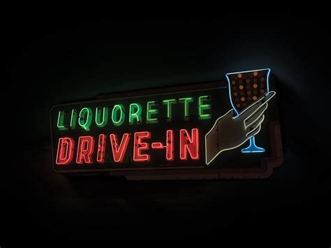 Vintage animated neon drive in sign - shelflader