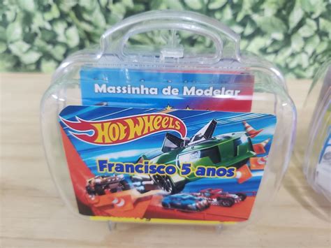 Hot Wheels Lembrancinha Maletinha Massinha Personalizada
