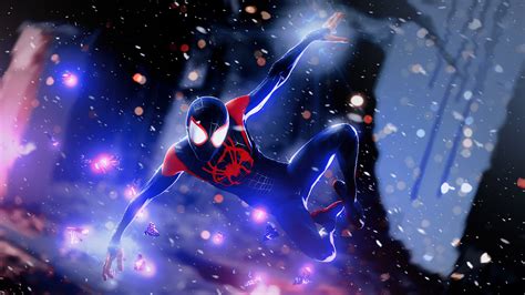 Miles Morales Wallpaper 4K, Into the Spider-Verse, Spider-Man