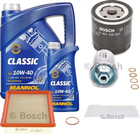 Bosch Inspection Set L Mannol Classic W Pour Alfa Romeo