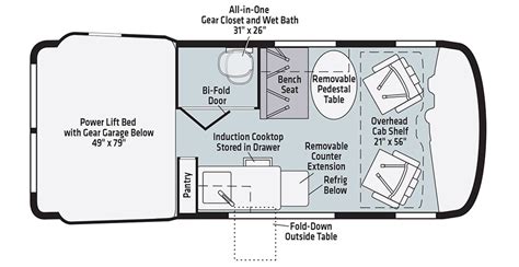 11 Winnebago View 24g Floor Plan 8 Photos Class C Motorhome Floor