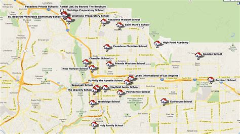 Map and List of Pasadena/San Gabriel Valley Private Schools – Beyond ...