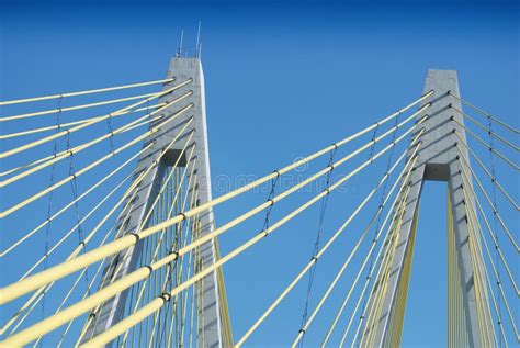 Suspension Bridge Support Cables Stock Image - Image of bridge ...