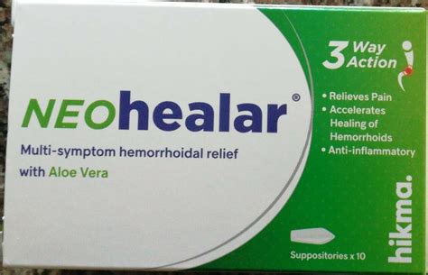 Box Neo Healar Natural Suppositories Hemorrhoids Cure Treatment