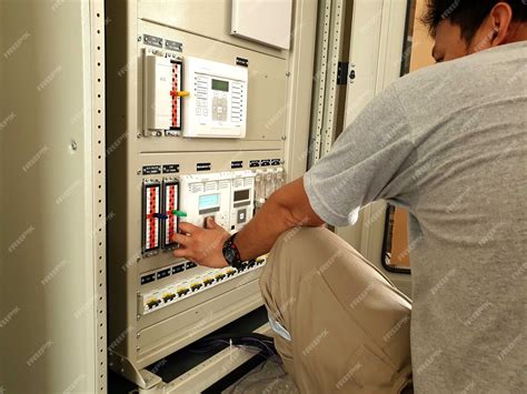 Premium Photo Factory Acceptance Test For Electrical Control Panel Engineer Rechecks