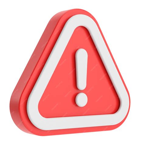 Premium Photo Warning Sign Exclamation Mark 3d Illustration