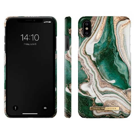 Ideal Of Sweden Fashion Case Suits IPhone XS Max Golden Jade Marble