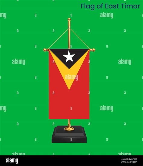 High Detailed Flag Of East Timor National East Timor Flag Asia D