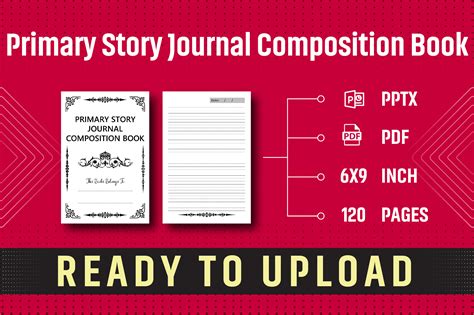 Primary Story Journal Composition Book Graphic By Zarin Studio