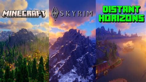 Skyrim In Minecraft With Distant Horizons Bliss Shaders Youtube