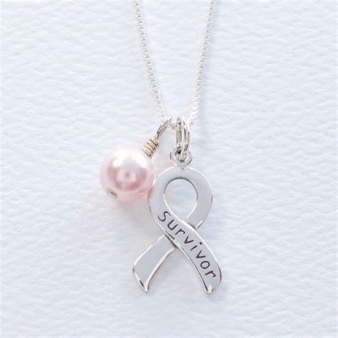 Breast Cancer Awareness Sterling Silver Necklace FREE Etsy