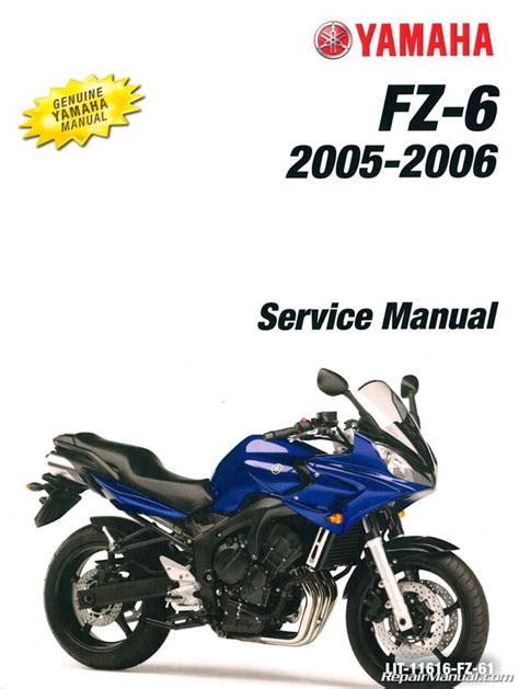 2004 2006 Yamaha Fz6 Motorcycle Service Manual