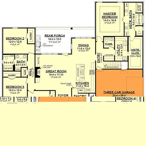 Bed Southern French Country With Vaulted Porch House Plan