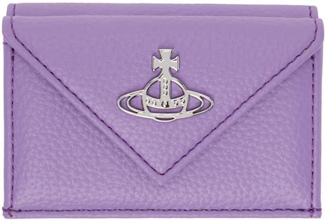 Vivienne Westwood Purple Re Vegan Envelope Billfold Wallet Vivienne