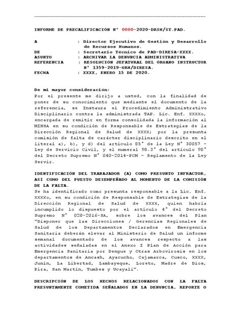 Informe De Precalificación Pdf Ley Constitucional Constitución