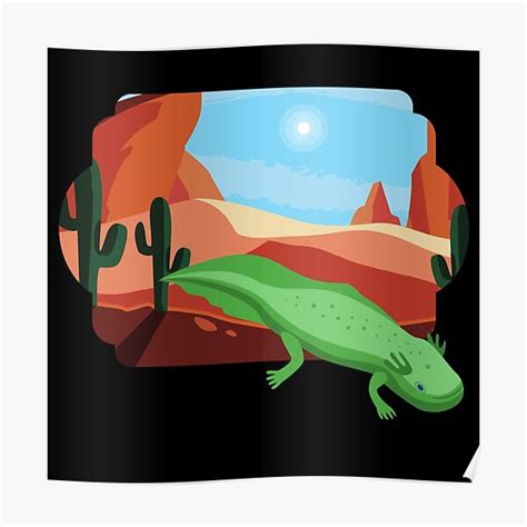 "Green Axolotl in Dune" Poster for Sale by Keffy | Redbubble