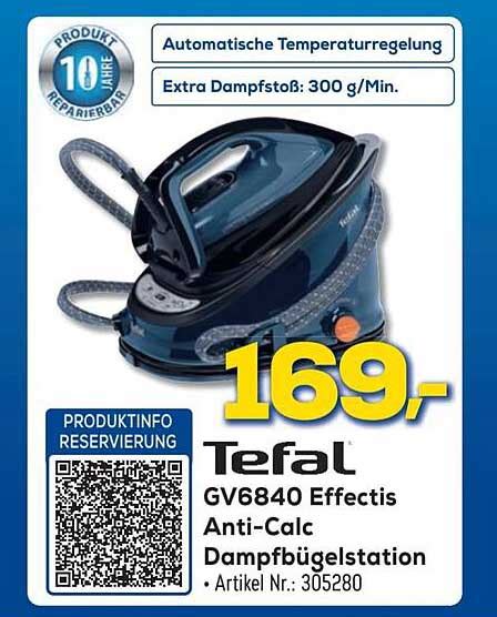 Tefal Gv Effectis Anti Calc Dampfb Gelstation Angebot Bei Berlet