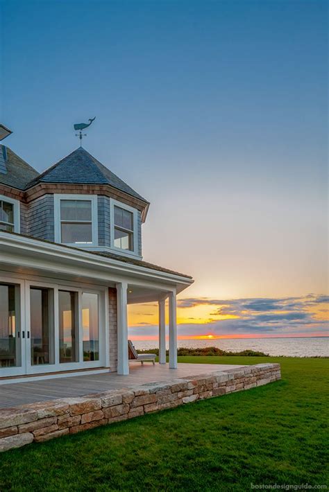 New England Style Cape Cod Waterfront Home Architect Hutker Architects Builder C H Newton