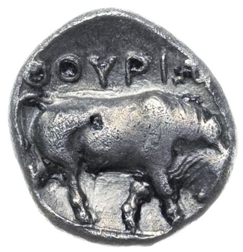 SOUTHERN LUCANIA Thourioi AR Triobol Hemidrachm Bull Catawiki