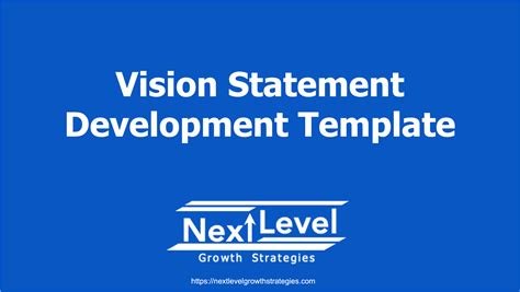 FREE VISION STATEMENT DEVELOPMENT TEMPLATE | NLGS