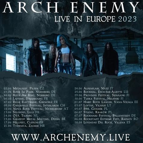 Event Arch Enemy 03 07 2023 Vilnius Loftas Lithuania