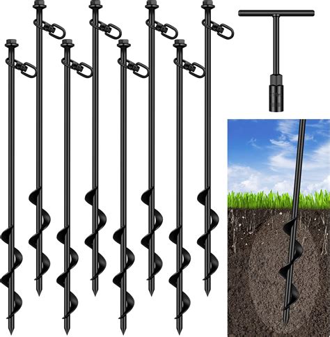 Amazon 16 Inch Ground Anchors Spiral Blade Heavy Duty Earth