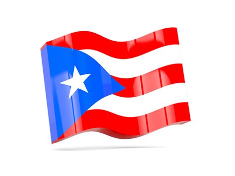 Wave Icon Illustration Of Flag Of Puerto Rico