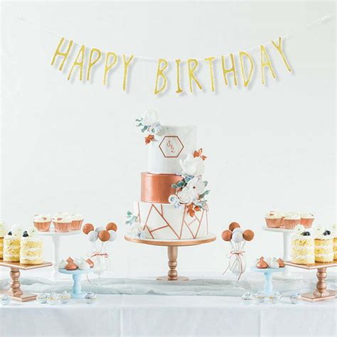 Gold Glitter Happy Birthday Bunting | Party Supplies Sydney – Party On Alice