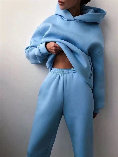 Winter Two Piece Sets Women Tracksuit Oversized Suit 2021 Etsy Canada Long Pants Fashion